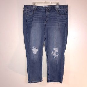 Lane Bryant Distressed Blue Jeans